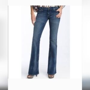 Paige Premium Laurel Canyon Bootcut Jeans Low Rise Dark Wash